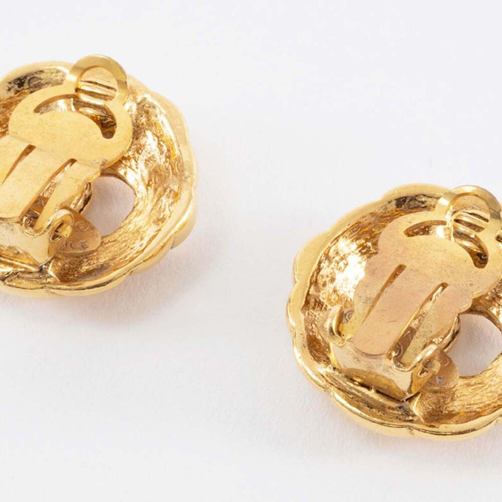 CHANEL Gold Logo Earrings - Picture 10 of 16